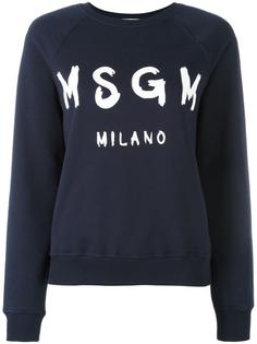 толстовка с принтом логотипа MSGM