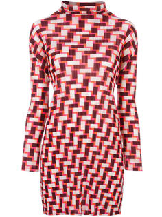 geometric print long blouse  Pleats Please By Issey Miyake