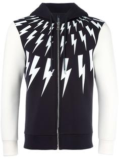 lightning bolt zip hoodie Neil Barrett