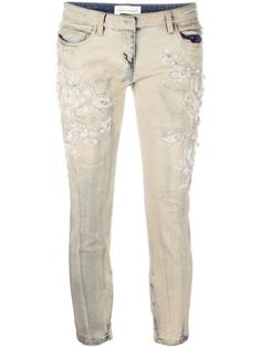 beaded embroidery cropped jeans Faith Connexion