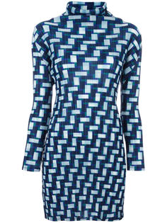 goemtric print long blouse  Pleats Please By Issey Miyake