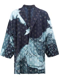 abstract print open jacket Homme Plissé Issey Miyake
