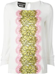 блузка с кружевной панелью Boutique Moschino