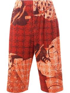 geisha print shorts Homme Plissé Issey Miyake