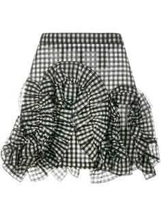 мини юбка в клетку гингем MSGM