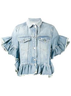джинсовая куртка с оборками MSGM
