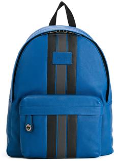 striped zipped backpack Coach
