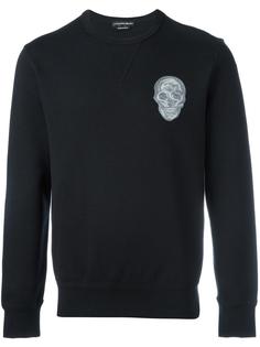 skull embroidered sweatshirt Alexander McQueen