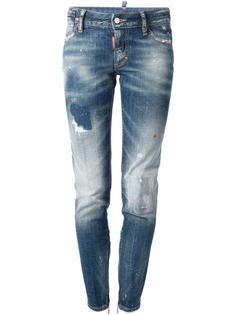 потёртые джинсы кроя скинни Dsquared2