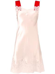 платье с кружевом и контрастными лямками Givenchy