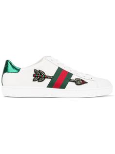кеды с вышивкой Ace Gucci