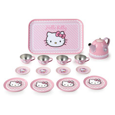 Набор посудки 14 предметов, металлический, Smoby, Hello Kitty
