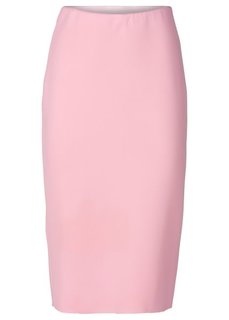 Юбка из неопренового трикотажа (черный/розовый в цветочек) Bonprix