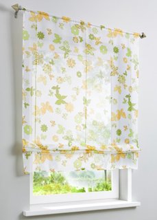 Римская штора Флорис, кулиска (зеленый/желтый) Bonprix