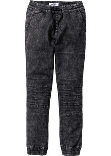 Байкерские джинсы Slim Fit (черный) Bonprix