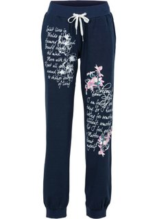 Трикотажные брюки (темно-синий с рисунком) Bonprix