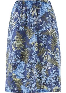 Льняная юбка с цветочным принтом (нежно-лимонный с рисунком) Bonprix