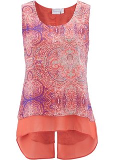 Блузка-топ (коралловый/цвет белой шерсти/а) Bonprix