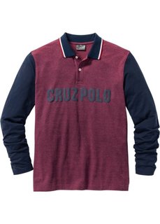 Футболка-поло Regular Fit с длинным рукавом (темно-синий) Bonprix