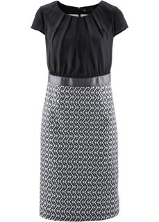 Платье (индиго/цвет белой шерсти) Bonprix