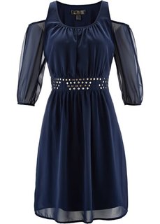 Шифоновое платье с рукавом 3/4 (омаровый) Bonprix