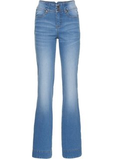 Расклешенные стрейтчевые джинсы, высокий рост (L) (темно-синий) Bonprix