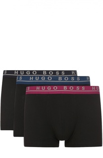 Комплект из трех хлопковых боксеров с широкой резинкой BOSS