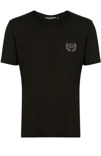 Хлопковая футболка с вышивкой Dolce &amp; Gabbana