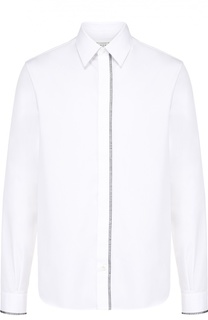 Хлопковая рубашка с контрастной отделкой Maison Margiela