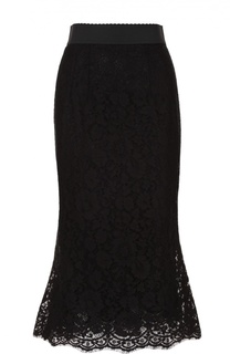Кружевная юбка годе с широким поясом Dolce &amp; Gabbana