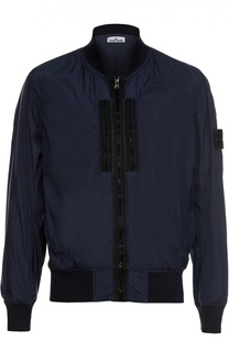 Бомбер на молнии с воротником-стойкой Stone Island