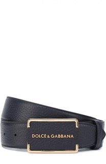 Кожаный ремень с металлической пряжкой Dolce &amp; Gabbana