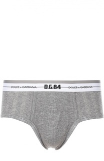 Хлопковые брифы с широкой резинкой Dolce &amp; Gabbana