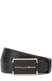 Кожаный ремень с металлической пряжкой Dolce &amp; Gabbana