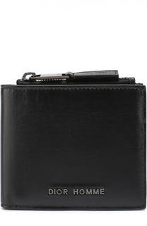 Кожаное портмоне с отделениями для кредитных карт и монет Dior