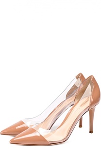 Кожаные туфли Plexi на шпильке Gianvito Rossi