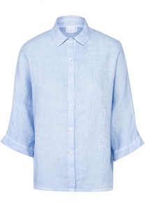 Укороченная льняная блуза свободного кроя 120% Lino