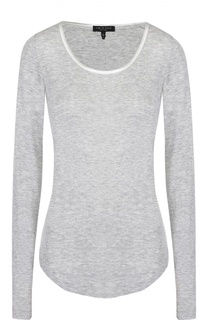 Шелковый лонгслив фактурной вязки с круглым вырезом Rag&amp;Bone Rag&Bone