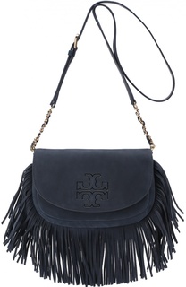 Замшевая сумка Harper Fringe Mini Tory Burch