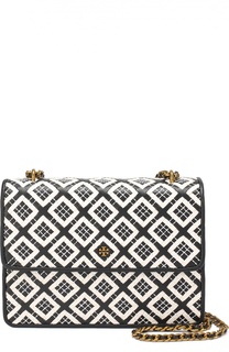 Сумка Robinson с плетением из контрастной кожи Tory Burch