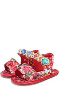 Сандалии с цветочным принтом Dolce &amp; Gabbana