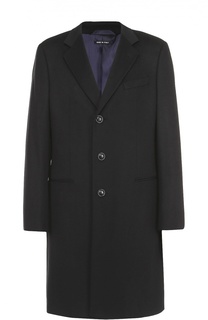 Однобортное пальто из смеси шерсти и кашемира Giorgio Armani
