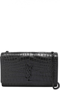 Сумка Monogram medium с тиснением под крокодила Saint Laurent