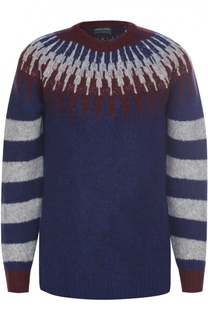 Шерстяной свитер с контрастным узором Daniele Fiesoli