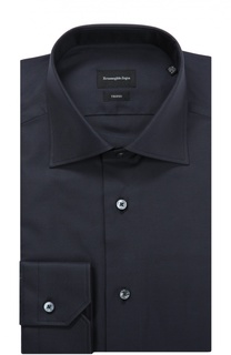 Хлопковая сорочка с воротником акула Ermenegildo Zegna