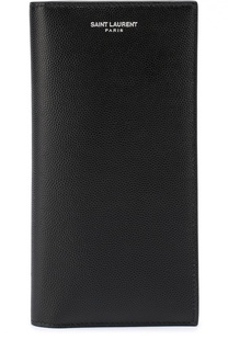 Кожаное портмоне с отделением для кредитный карт Saint Laurent