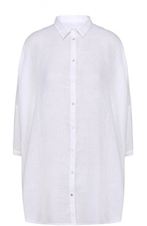 Льняная удлиненная блуза свободного кроя 120% Lino