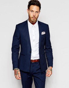 Приталенный пиджак ASOS - Темно-синий