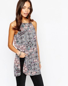 Топ на тонких бретельках с ацтекским принтом New Look - Мульти