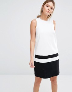 Цельнокройное платье колор блок New Look - Белый